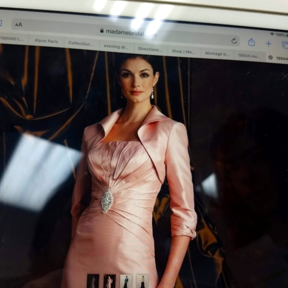 👗MONTAGE/Gown/Belero.  BEAUTIFUL FALL GOWN !!!  NWT - Picture 2 of 13